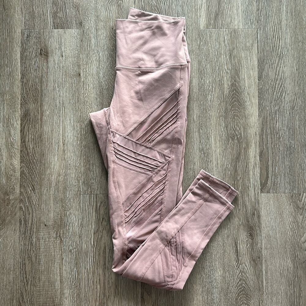 ALO Yoga Ultimate Mesh High Waist‎ Leggings Earth Glossy Size Medium
